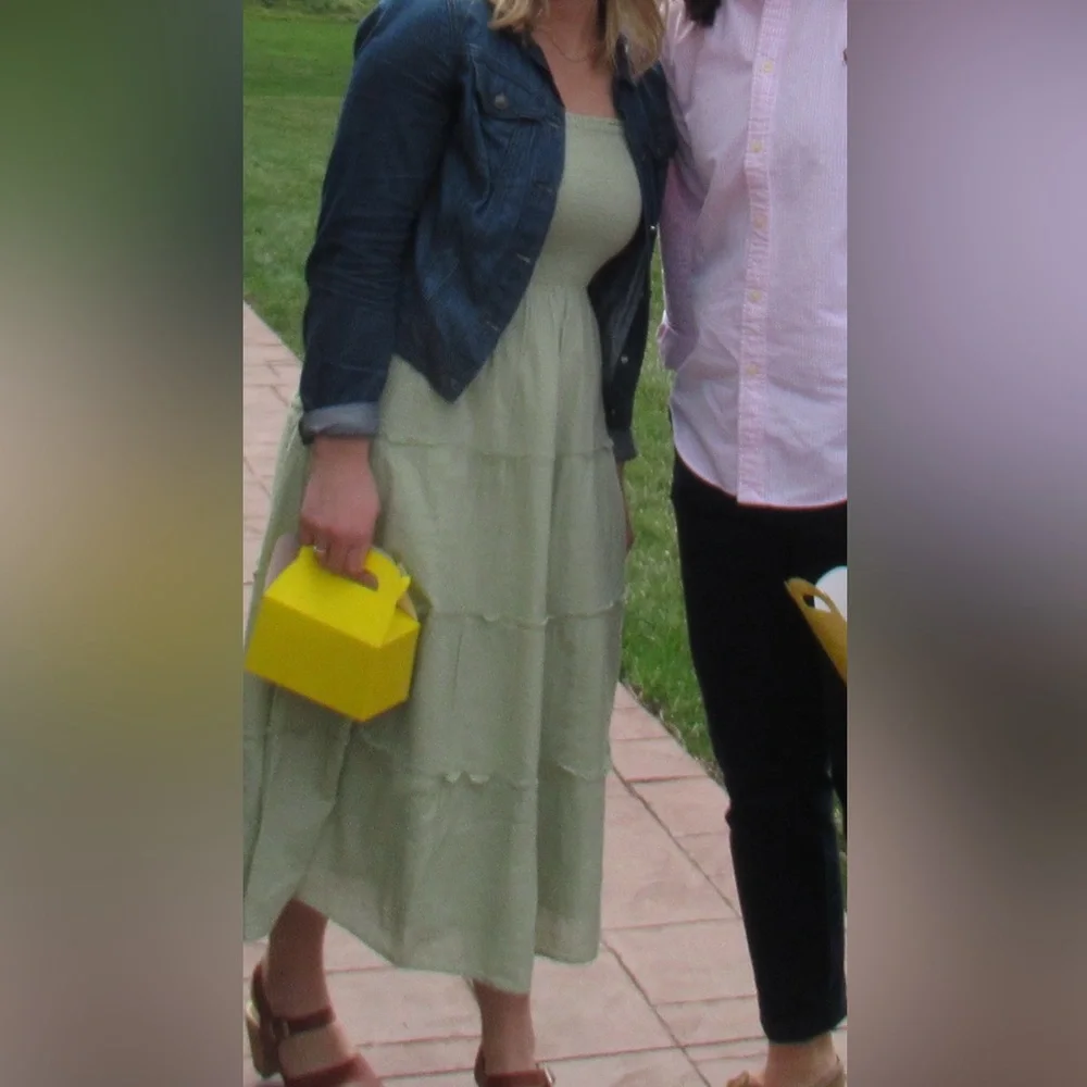 Light green midi Jcrew dress